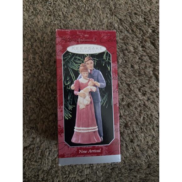Hallmark 1998 New Arrival Keepsake Ornament Baby Porcelain Christmas QX6306 - Picture 1 of 5